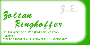 zoltan ringhoffer business card