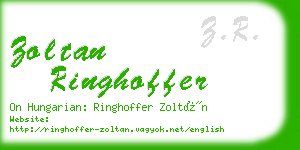 zoltan ringhoffer business card